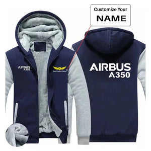 Airbus A350 & Text Zipped Sweatshirts