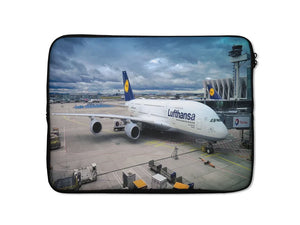 Lufthansa's A380 At the Gate Laptop & Tablet Cases
