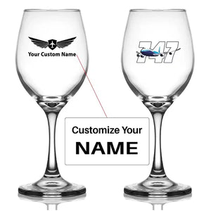 Super Boeing 747 Designed Wine Glasses