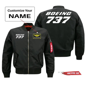 Boeing 737 Text Pilot Jackets (Customizable)