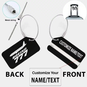 The Boeing 777 Designed Fashion Metal Luggage Tags