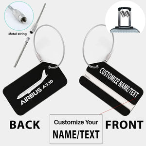 The Airbus A330 Designed Fashion Metal Luggage Tags