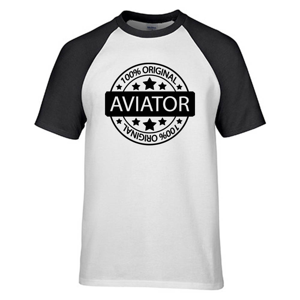 %100 Original Aviator Designed Raglan T-Shirts