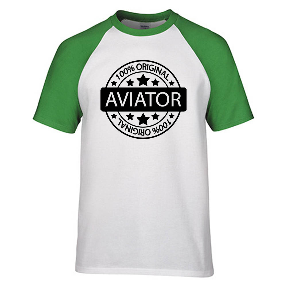 %100 Original Aviator Designed Raglan T-Shirts