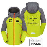 Thumbnail for Custom Name & 2 LOGOS Children Polar Style Jackets