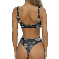Thumbnail for Black & White Super Travel Icons Designed Women Sexy Bikini Set Swimsuit