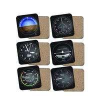 Thumbnail for SPECIAL OFFER! Airplane Instrument Series (6 Pieces) Coasters Pilot Eyes Store 
