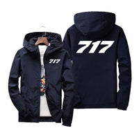 Thumbnail for 717 Flat Text Designed Windbreaker Jackets