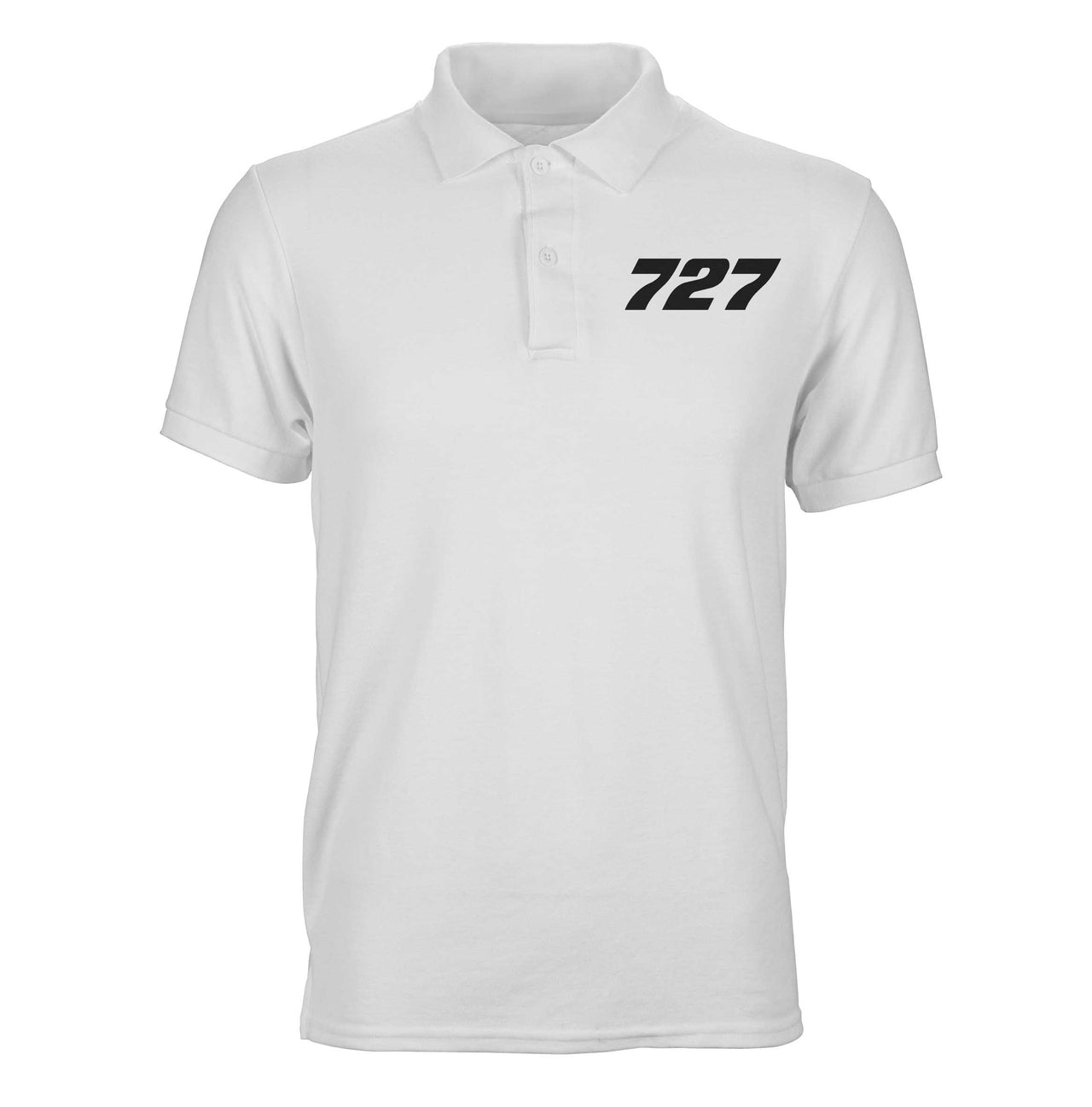 Boeing 727 Flat Text Designed Polo T-Shirts