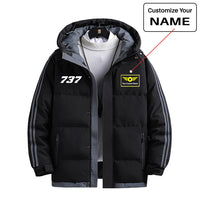 Thumbnail for 737 Flat Text Designed Thick Fashion Jackets