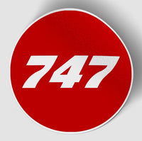 Thumbnail for 747 Flat Text Red Designed Stickers