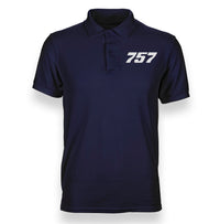 Thumbnail for Boeing 757 Flat Text Designed Polo T-Shirts
