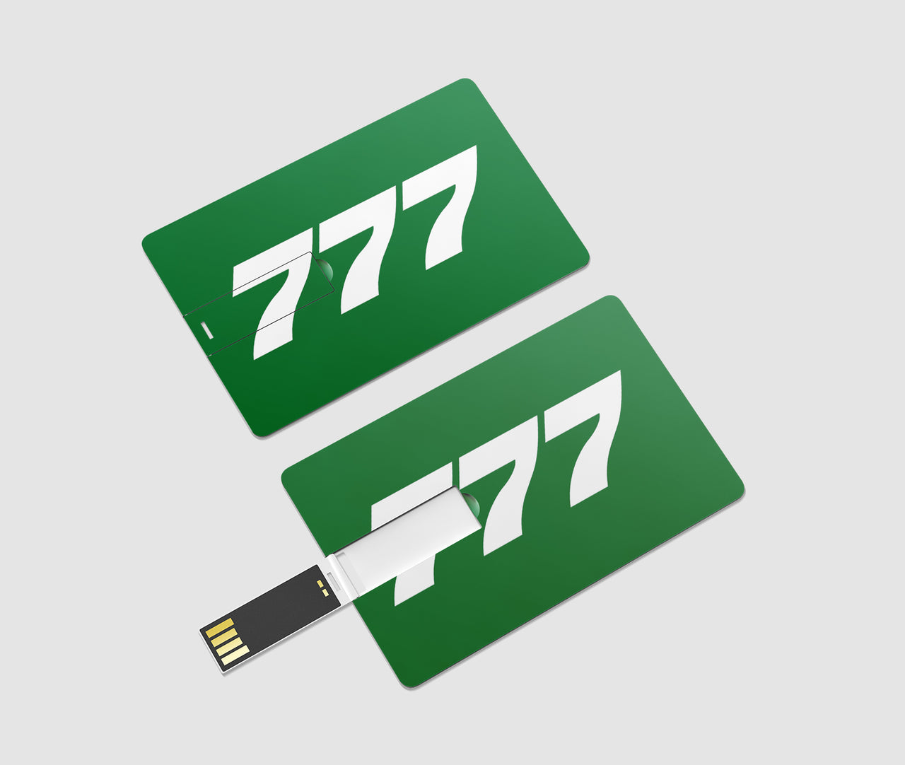 777 Flat Text Designed USB Cards