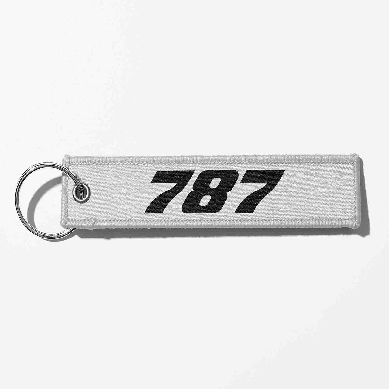 Boeing 787 Flat Text Designed Key Chains