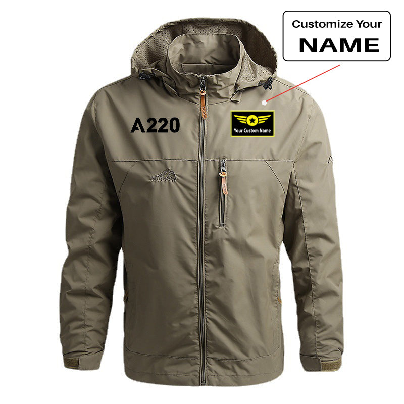 A220 Flat Text Designed Thin Stylish Jackets