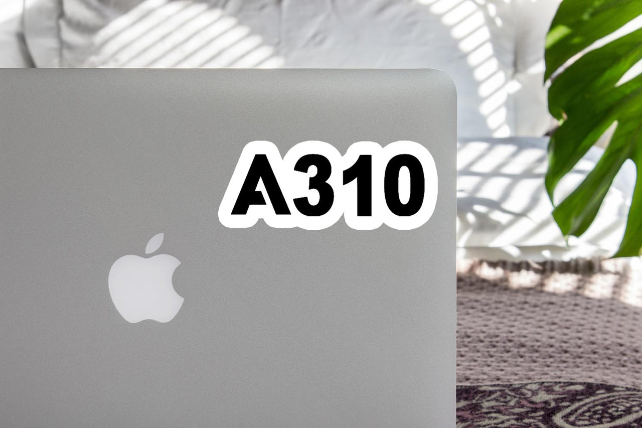 A310 Flat Text Designed Stickers