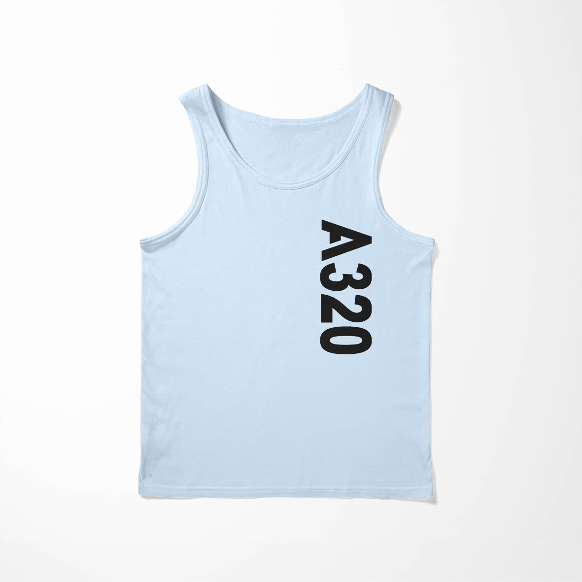 A320 Side Text Designed Tank Tops