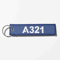 Thumbnail for A321 Flat Text Designed Key Chains
