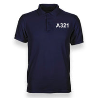 Thumbnail for A321 Flat Text Designed Polo T-Shirts
