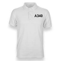 Thumbnail for A340 Flat Text Designed Polo T-Shirts