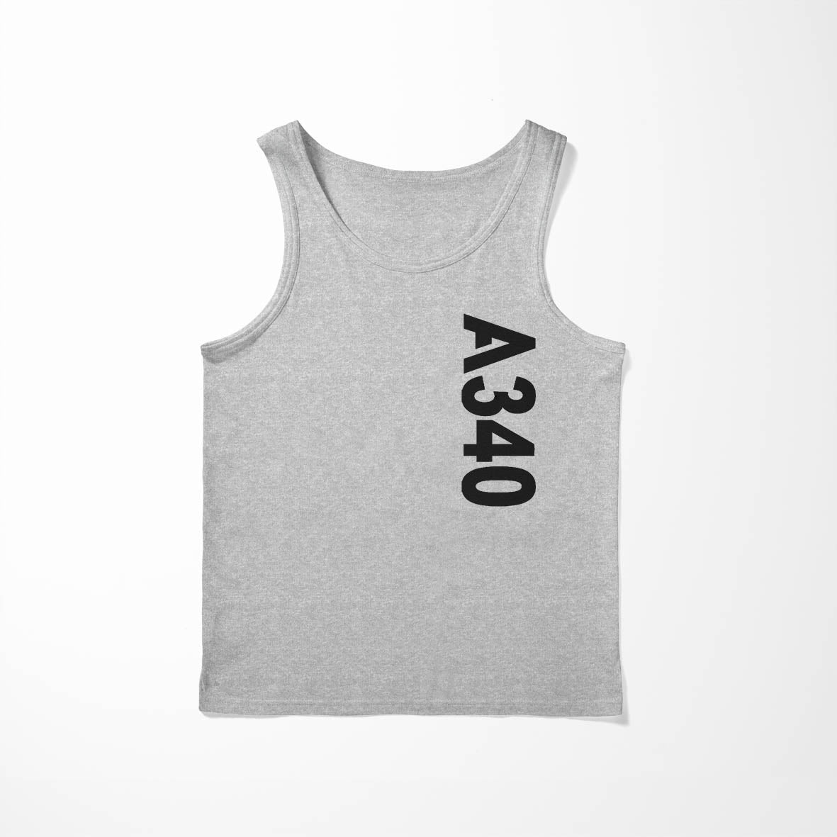 A340 Side Text Designed Tank Tops