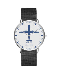 Thumbnail for ATR-72 Stainless Steel Strap Watches Pilot Eyes Store Silver & Black Stainless Steel Strap 
