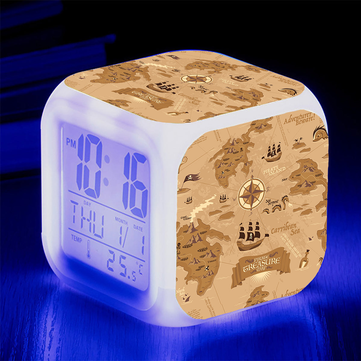 Adventurer Designed "7 Colour" Digital Alarm Clock