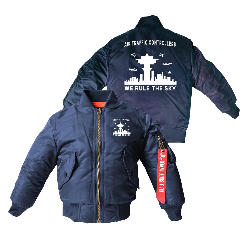 Air Traffic Controllers - We Rule The Sky Designed Children Bomber Jackets