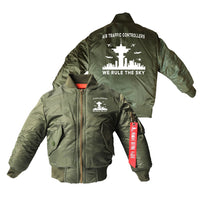 Thumbnail for Air Traffic Controllers - We Rule The Sky Designed Children Bomber Jackets