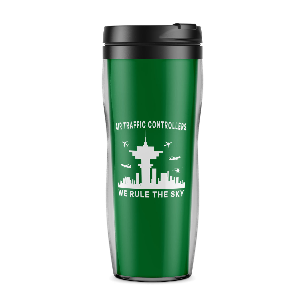 Air Traffic Controllers - We Rule The Sky Designed Plastic Travel Mugs