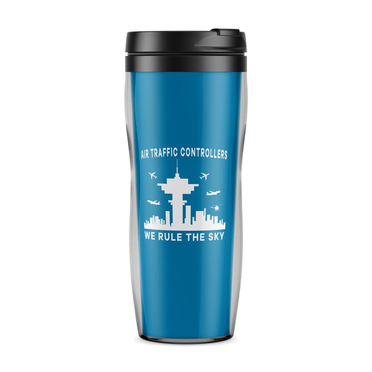 Air Traffic Controllers - We Rule The Sky Designed Plastic Travel Mugs