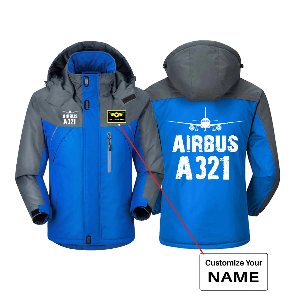 Airbus A321 & Plane Designed Thick Winter Jackets
