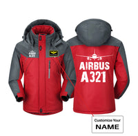 Thumbnail for Airbus A321 & Plane Designed Thick Winter Jackets