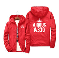 Thumbnail for Airbus A330 & Plane Designed Thin Windbreaker Jackets