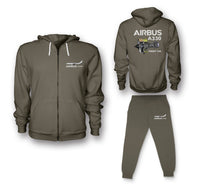 Thumbnail for Airbus A330 & Trent 700 Engine Designed Zipped Hoodies & Sweatpants Set