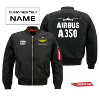 Thumbnail for Airbus A350 Silhouette & Designed Pilot Jackets (Customizable)