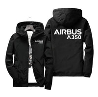 Thumbnail for Airbus A350 & Text Designed Windbreaker Jackets