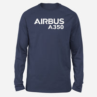 Thumbnail for Airbus A350 & Text Designed Long-Sleeve T-Shirts