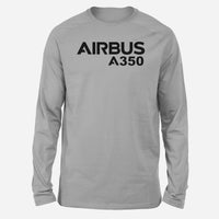 Thumbnail for Airbus A350 & Text Designed Long-Sleeve T-Shirts