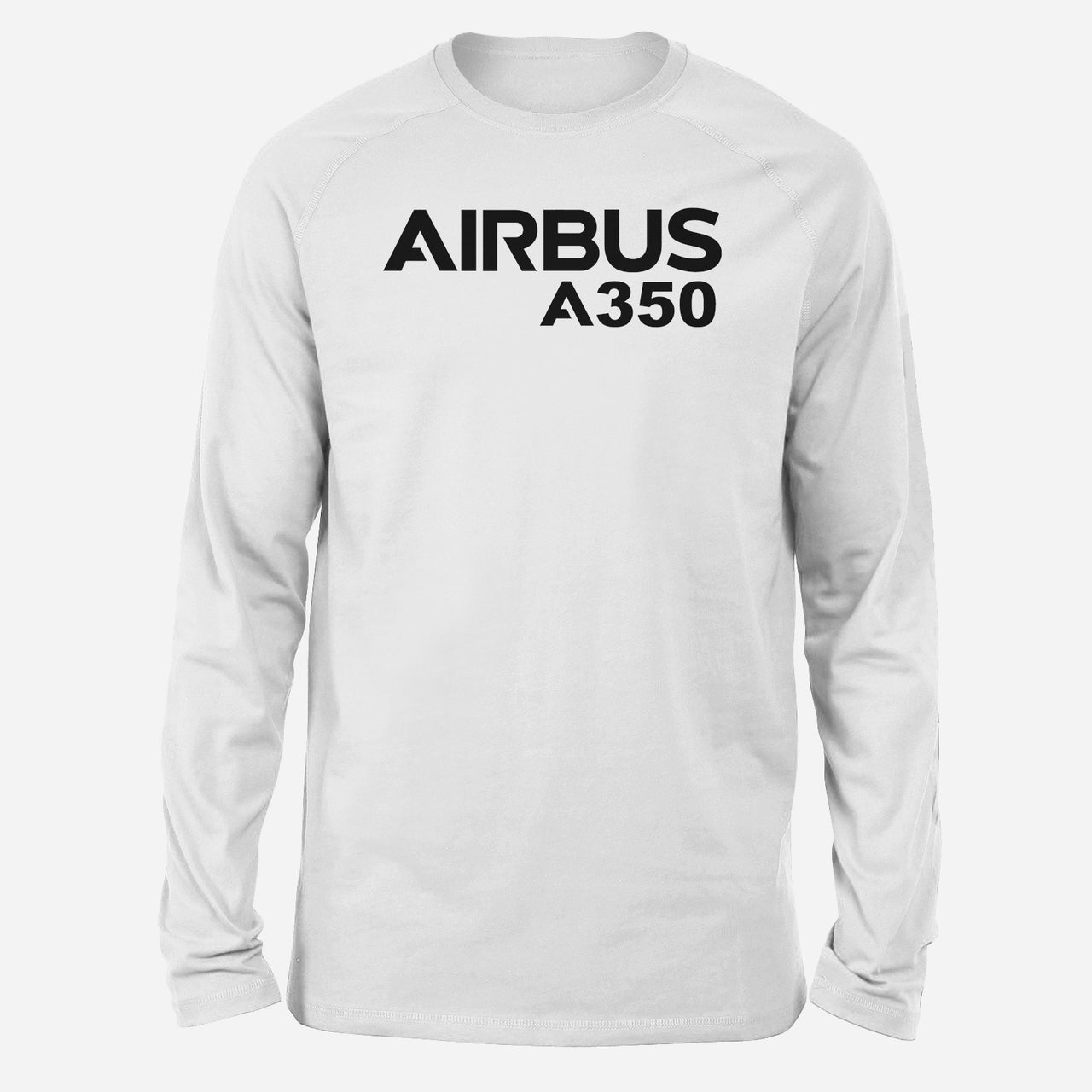 Airbus A350 & Text Designed Long-Sleeve T-Shirts