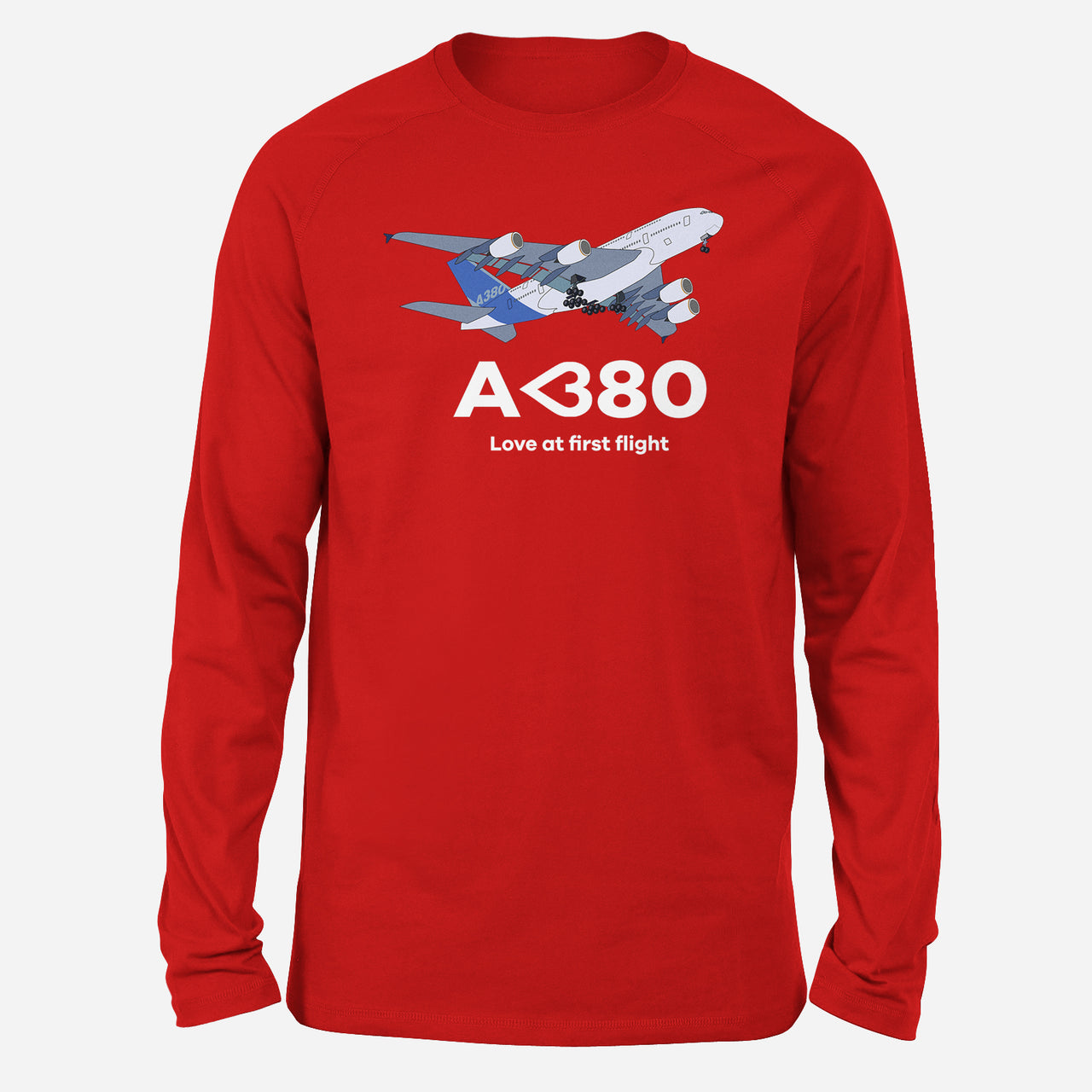 Airbus A380 Love at first flight Designed Long-Sleeve T-Shirts