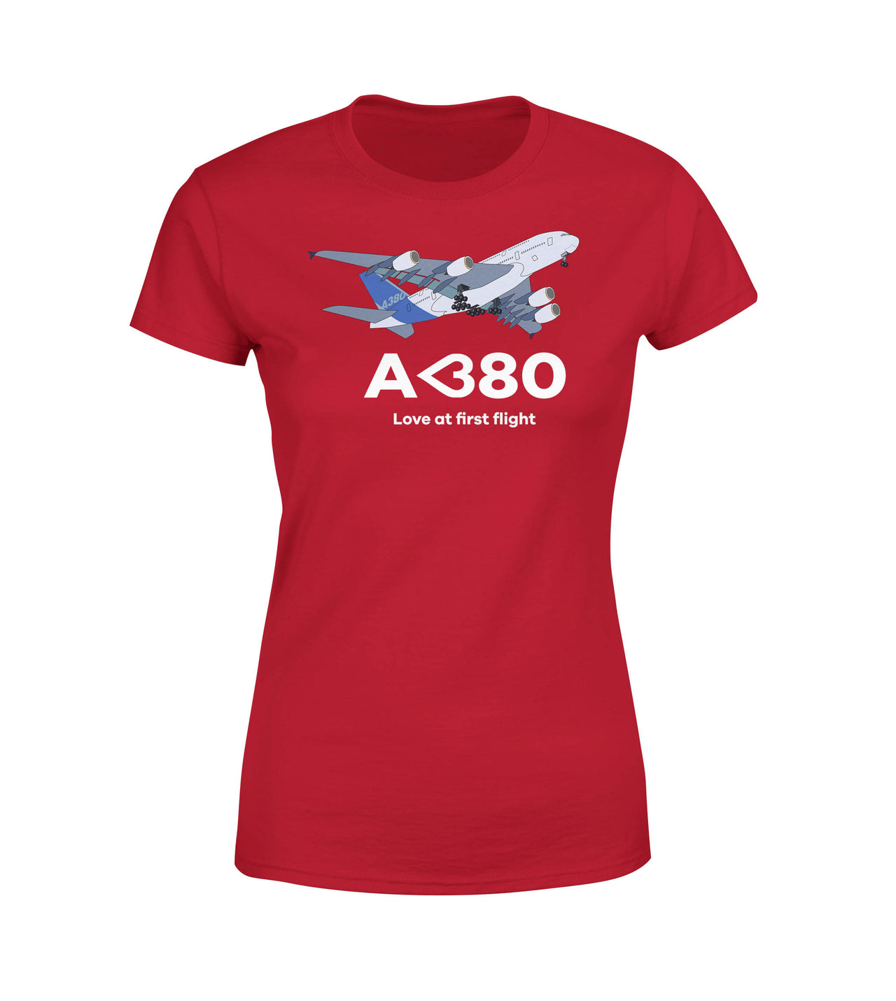 Airbus A380 Love at first flight Designed Women T-Shirts