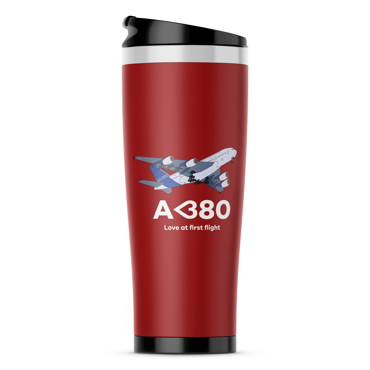 Airbus A380 Love at first flight Designed Stainless Steel Travel Mugs
