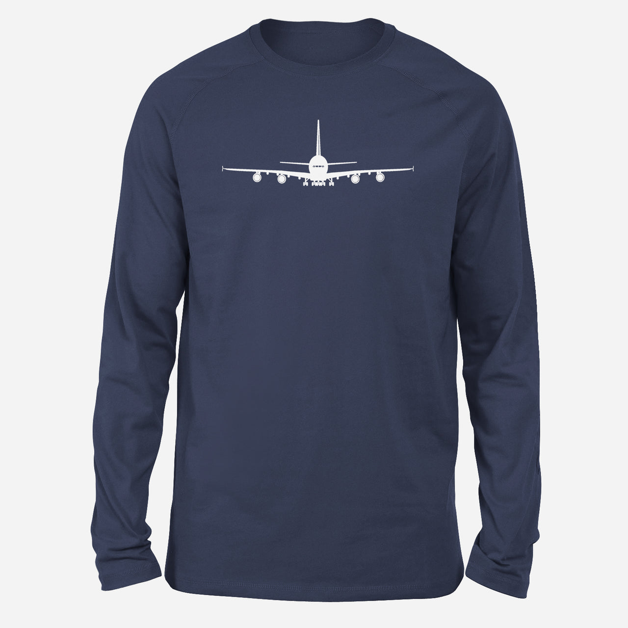 Airbus A380 Silhouette Designed Long-Sleeve T-Shirts