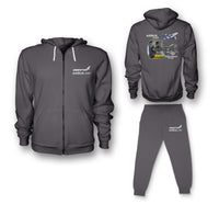 Thumbnail for Airbus A380 & GP7000 Engine Designed Zipped Hoodies & Sweatpants Set