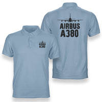 Thumbnail for Airbus A380 & Plane Designed Double Side Polo T-Shirts