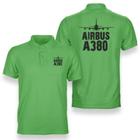 Thumbnail for Airbus A380 & Plane Designed Double Side Polo T-Shirts
