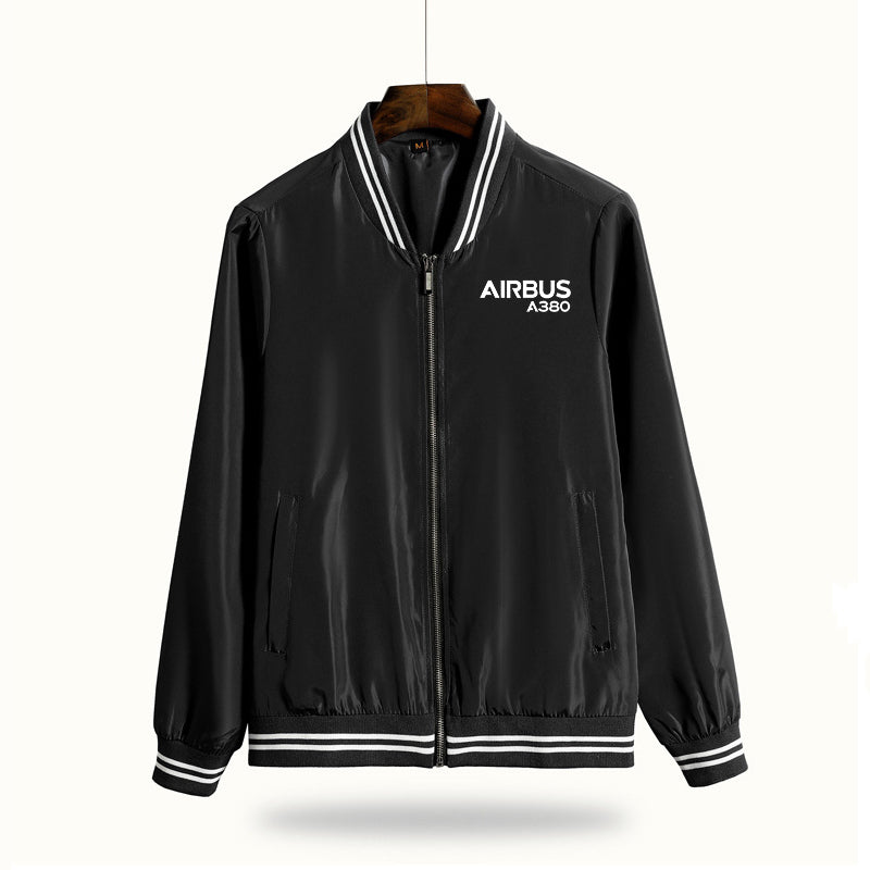 Airbus A380 & Text Designed Thin Spring Jackets