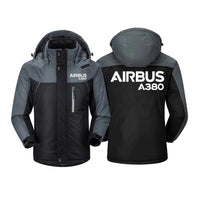 Thumbnail for Airbus A380 & Text Designed Thick Winter Jackets