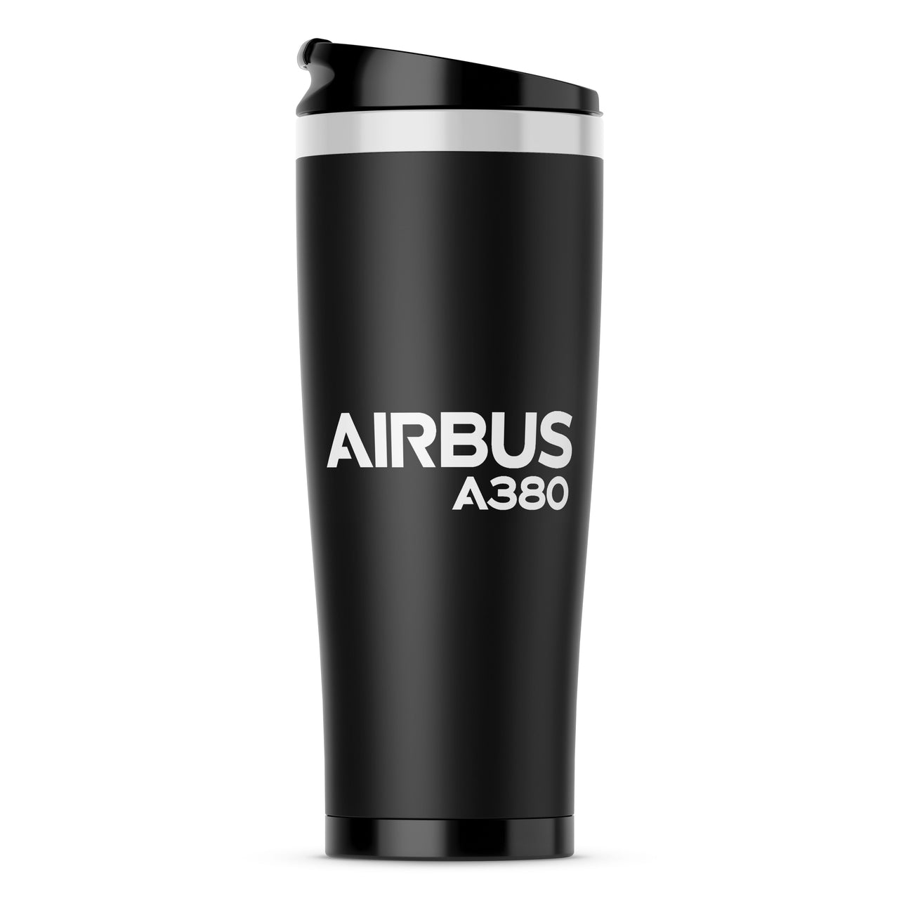 Airbus A380 & Text Designed Travel Mugs